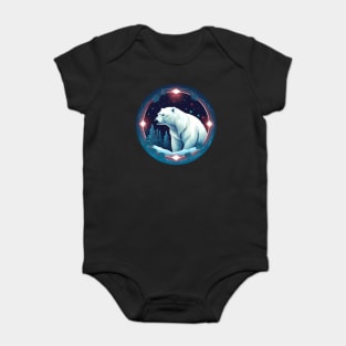 Polar Bear in Ornament, Love Bears Baby Bodysuit